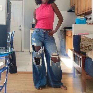 Hot Pink Casual Tank Top